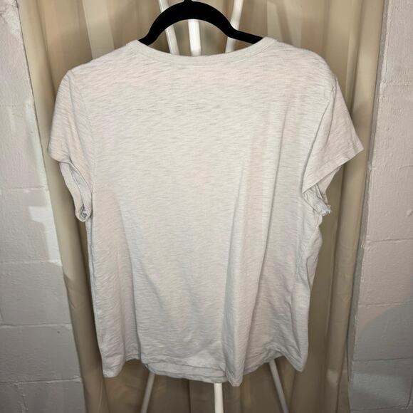 Lauren Conrad XL Sand Colored “Bare Feet Salty Hair” Embroidered T-Shirt - Picture 3 of 3